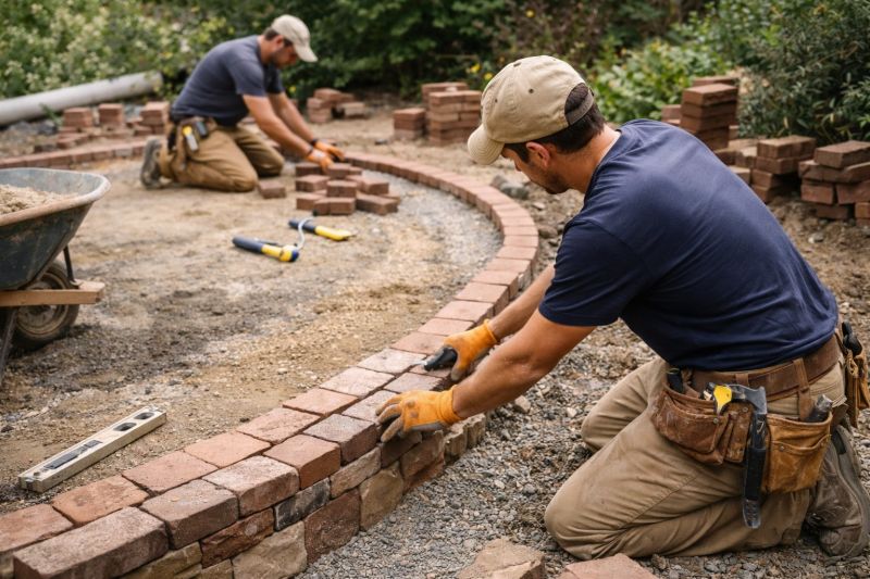 Brick Hardscape Installation in Greenwich, CT