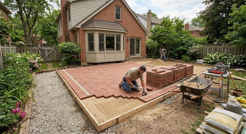 Brick Landscaping Installation in West Hartford, CT
