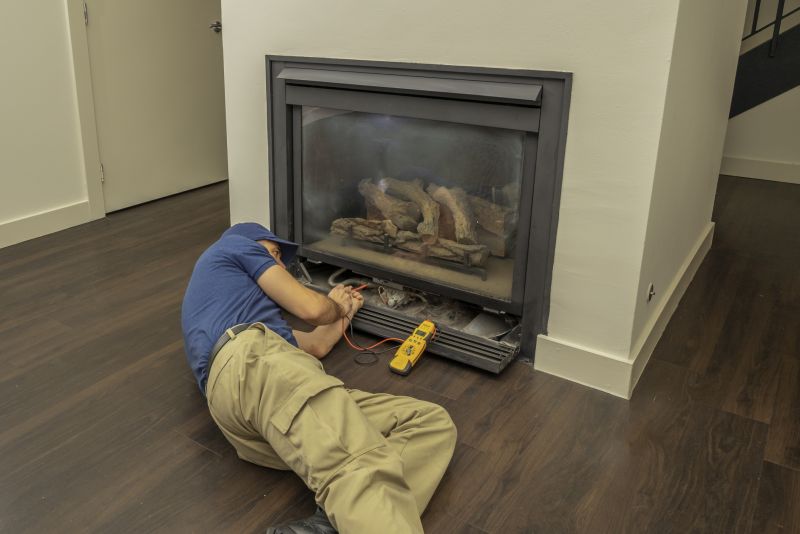 Gas Fireplace Installation in Progress