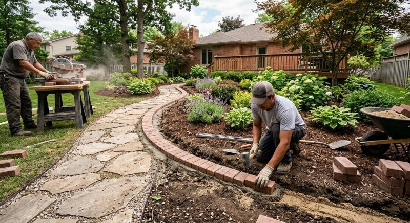 Stone Edging Installation in Norwalk, CT